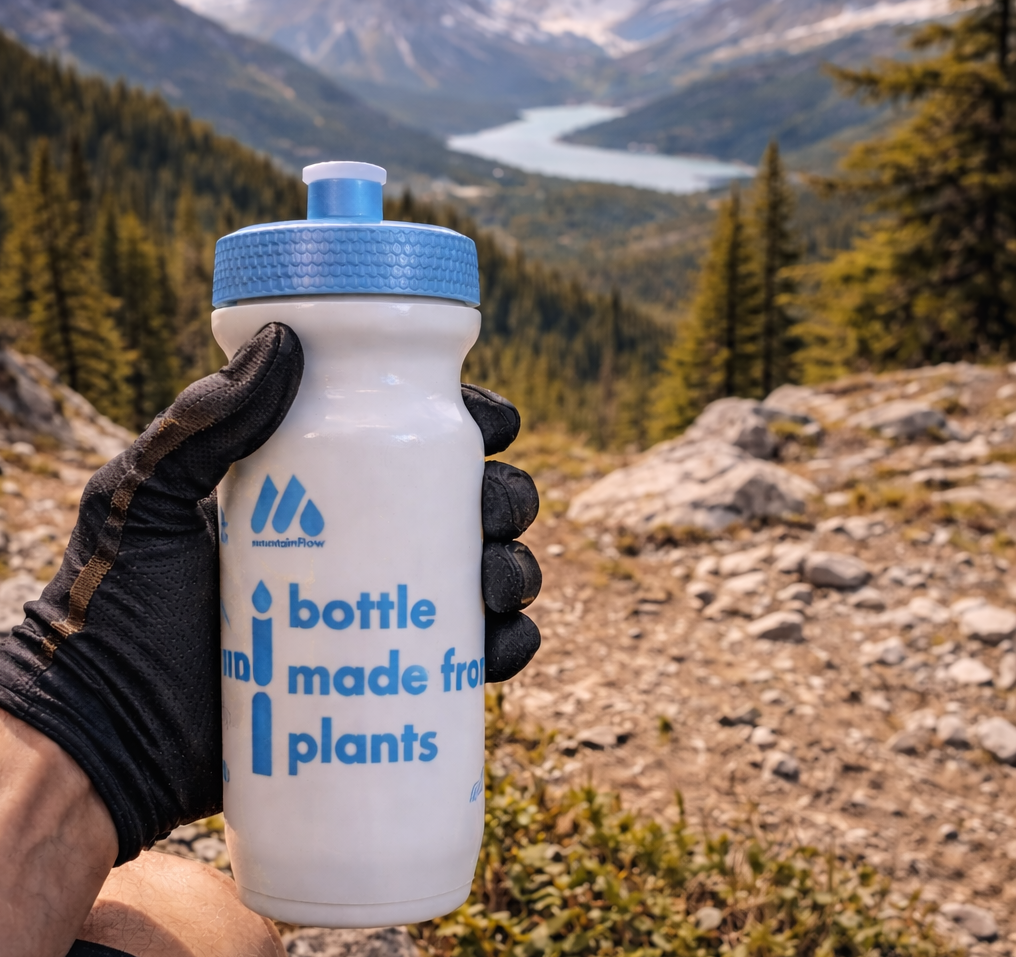 plant based plastic bottles wholesale mountainFLOW Custom Plant-Based Bike Water Bottle